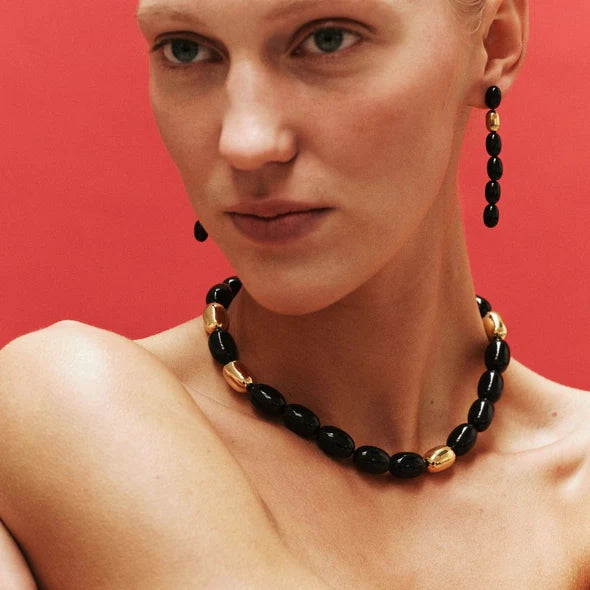 Heaven Mayhem Clementine Necklace - Black/Gold