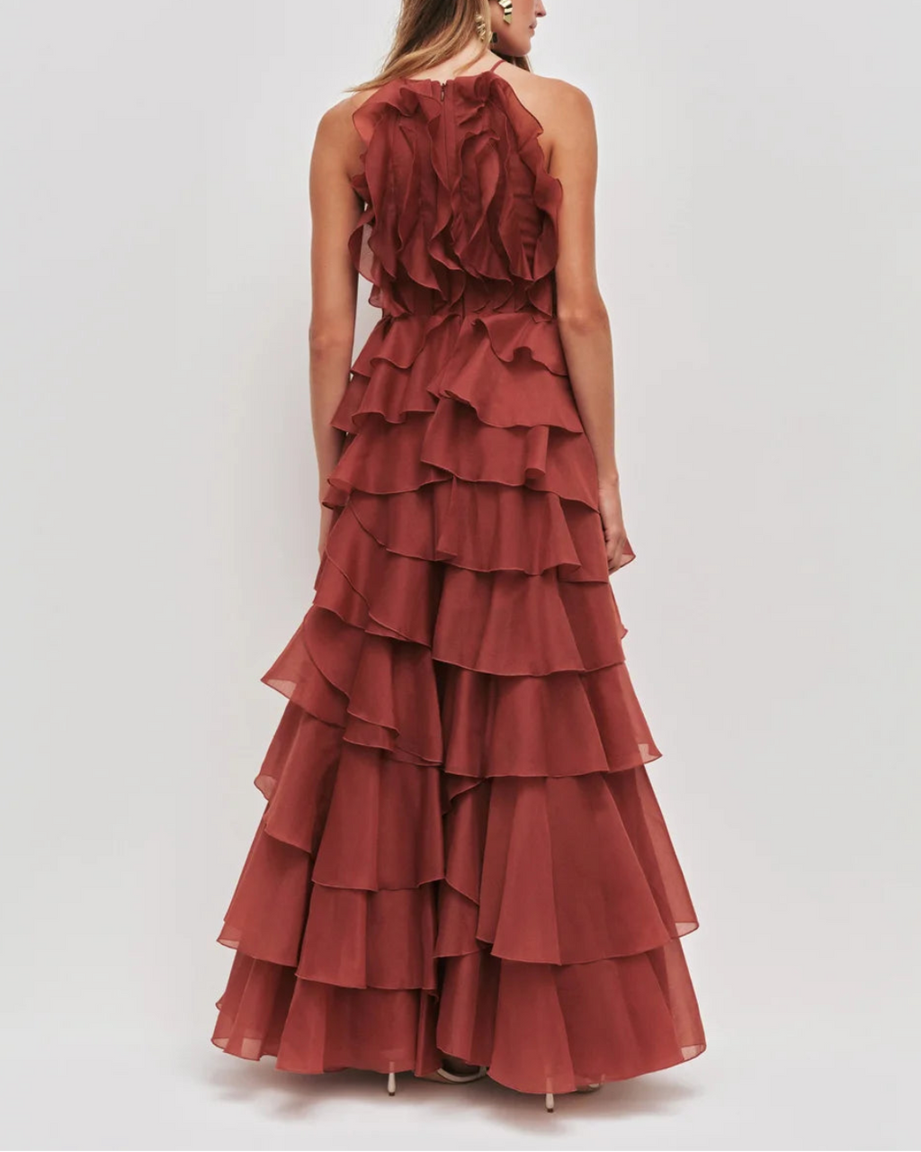 Aje Cleo Gown - Rust