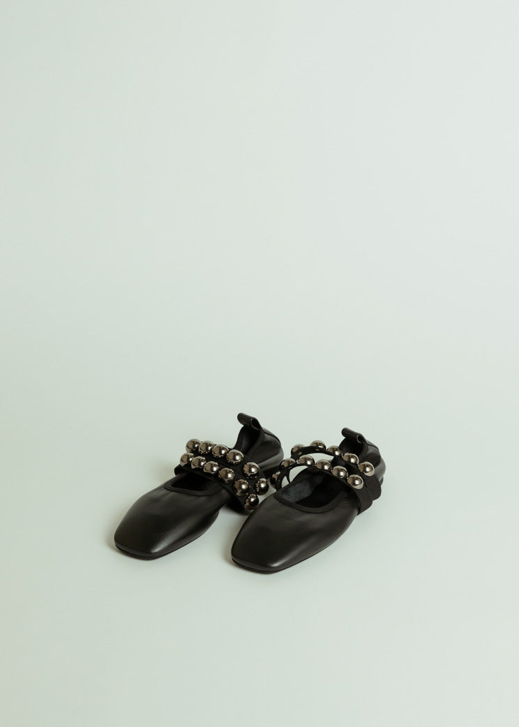 Closed Ballerina Flat - Black