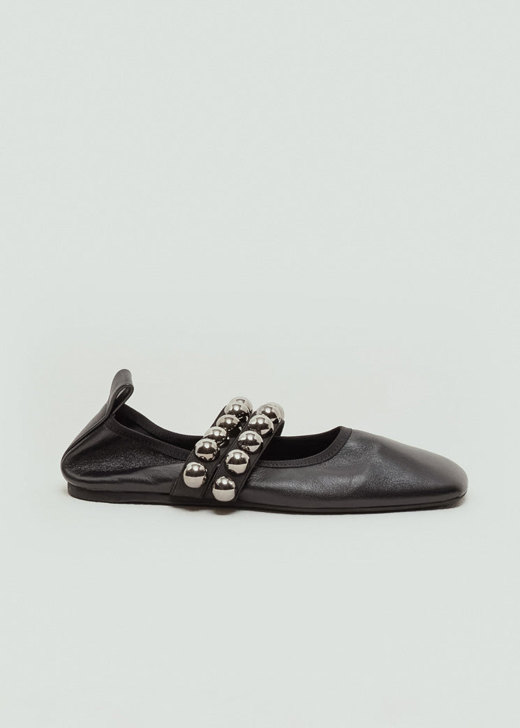 Closed Ballerina Flat - Black