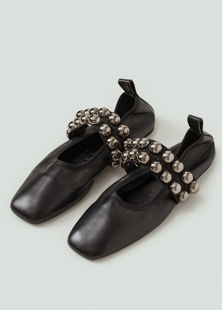 Closed Ballerina Flat - Black
