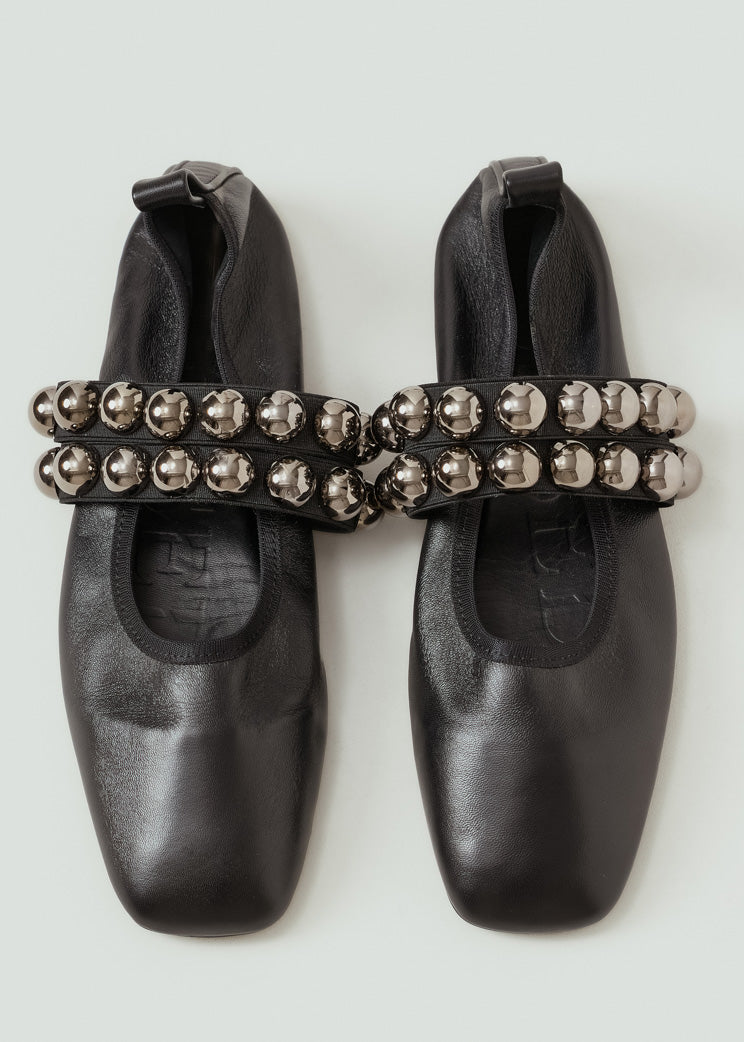 Closed Ballerina Flat - Black