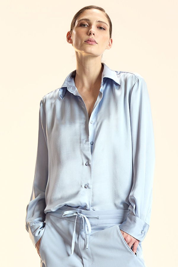 Cynthia Rowley Collectible Silk Shirt - Blue