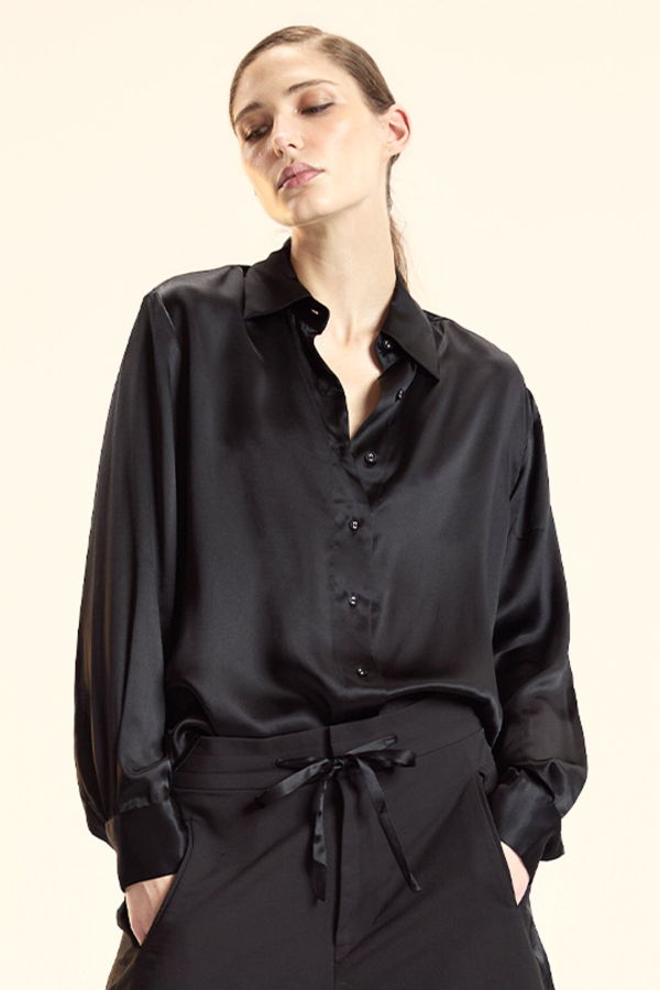 Cynthia Rowley Collectible Silk Shirt - Black