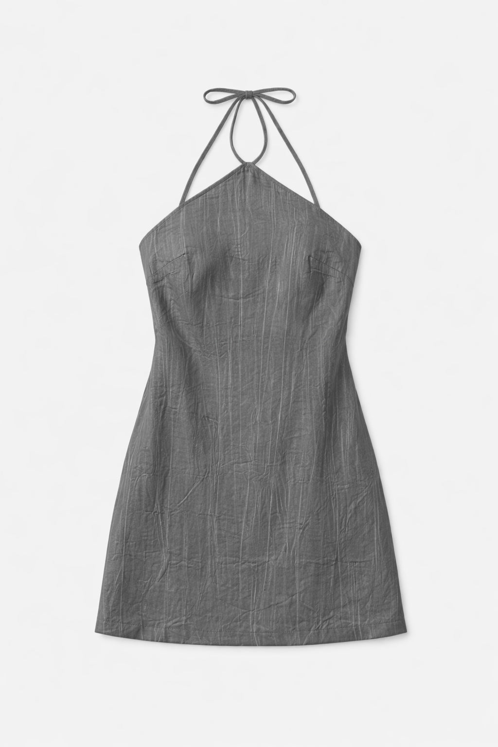 Colmillo de Morsa Halter Dress Textured Viscose
