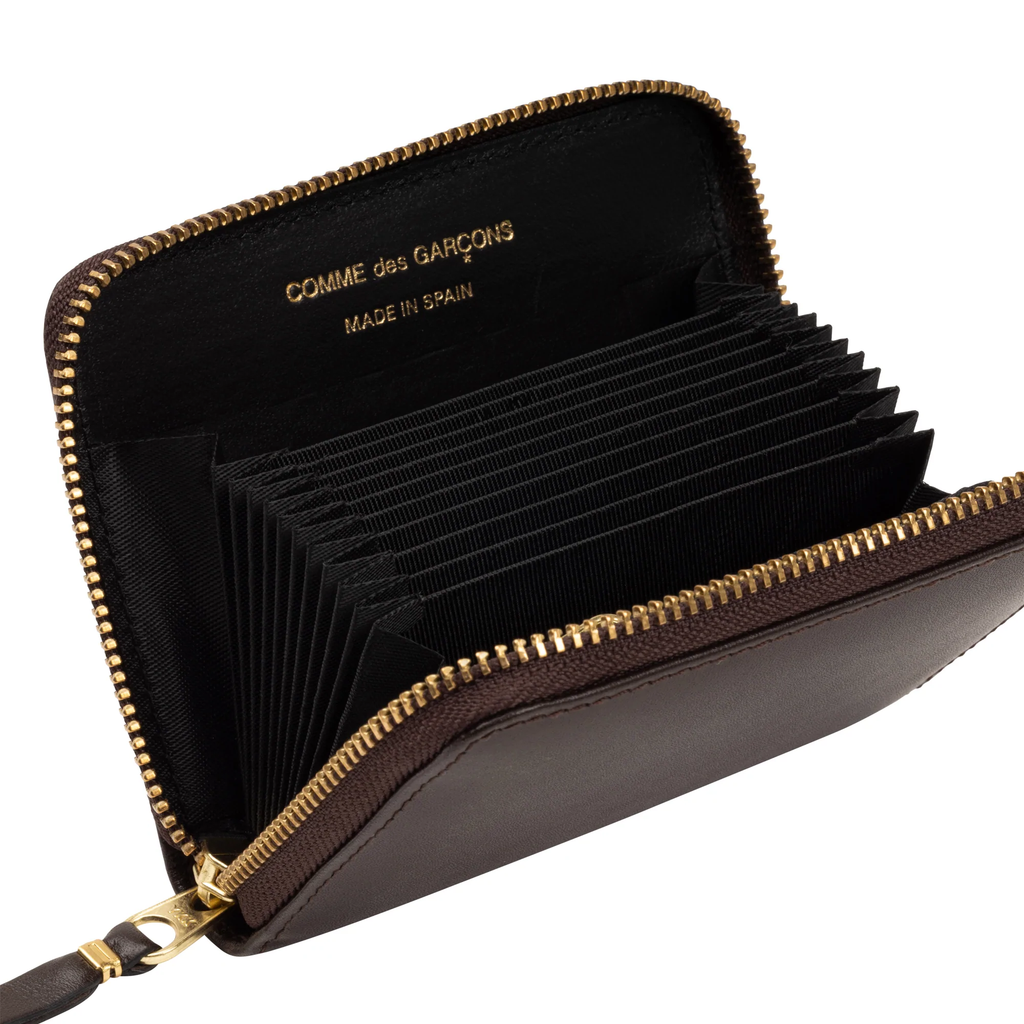Comme Des Garcons Accordion Card Case Wallet - Brown