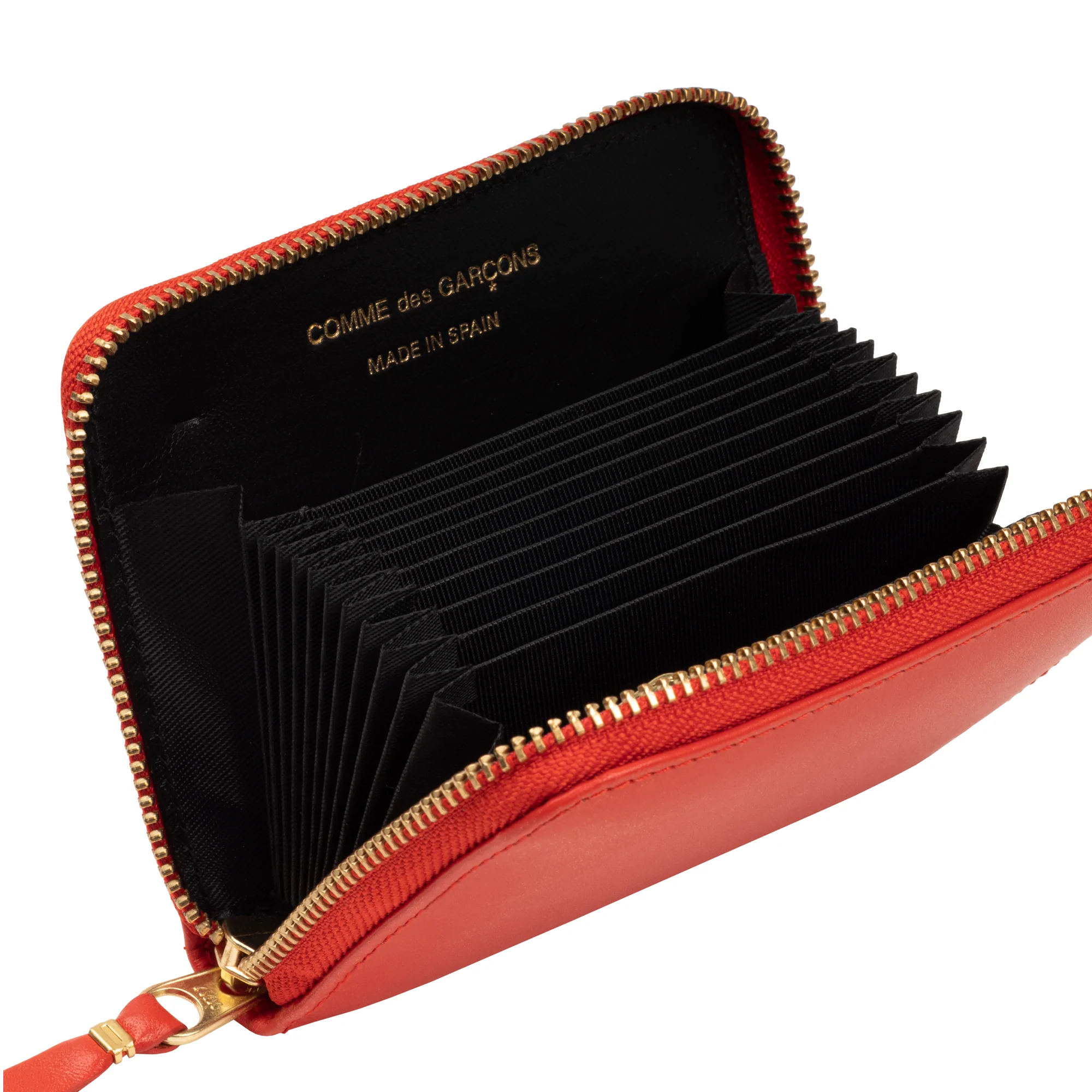 Comme Des Garcons Accordion Card Case Wallet - Orange