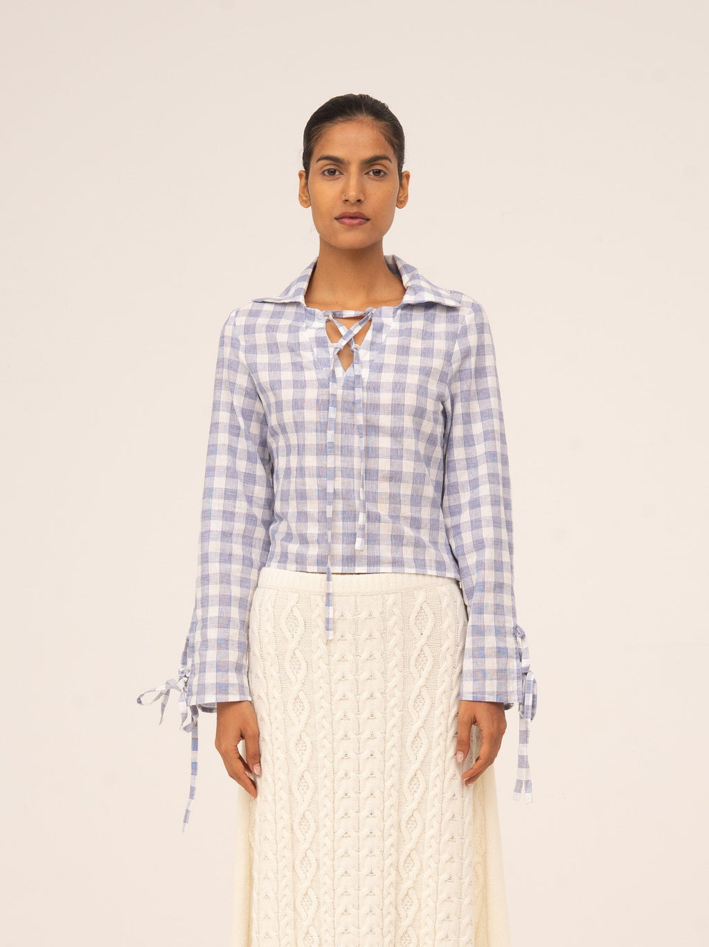 Carmensays Commute Shirt - Blue Plaid