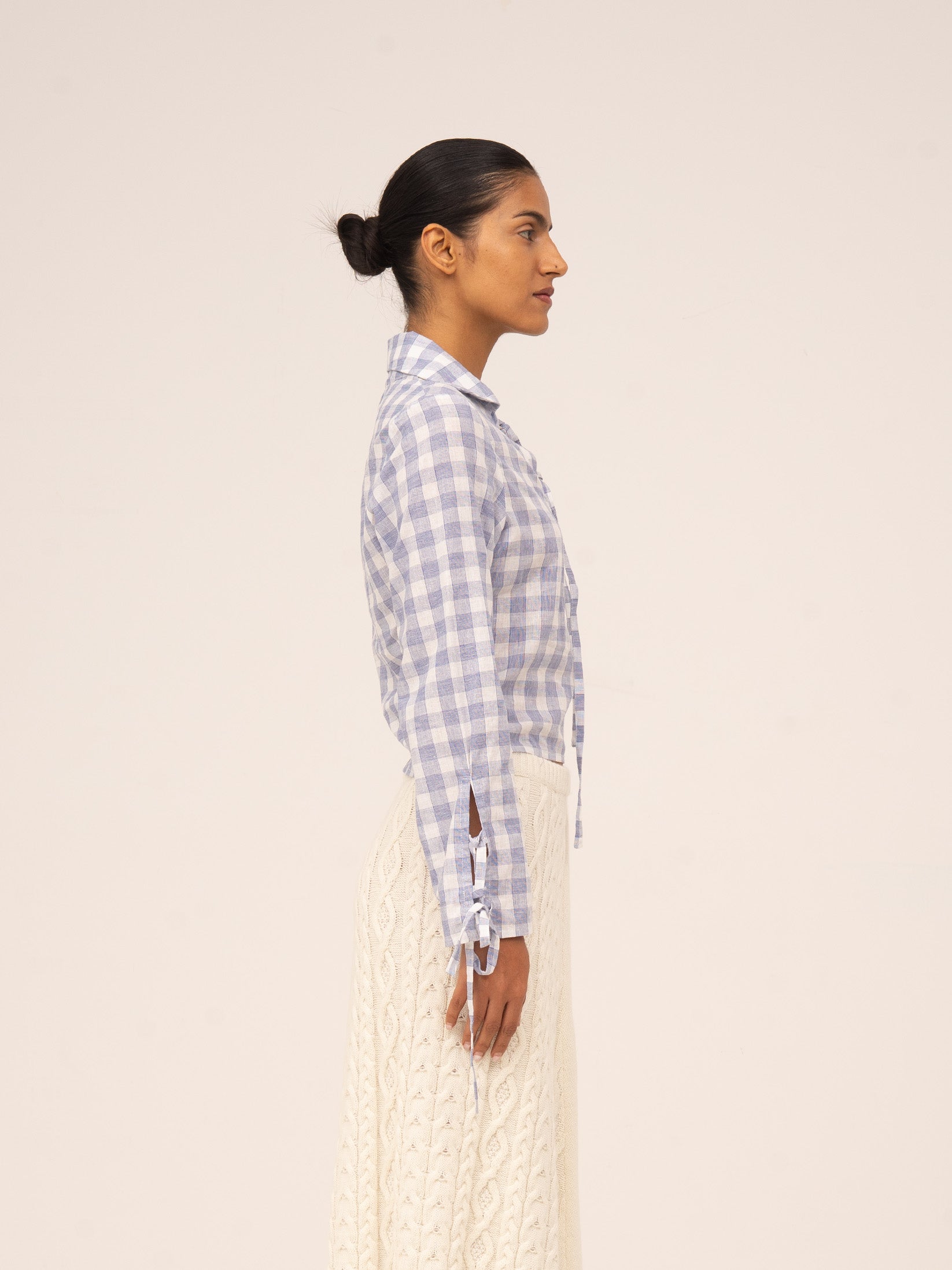 Carmensays Commute Shirt - Blue Plaid