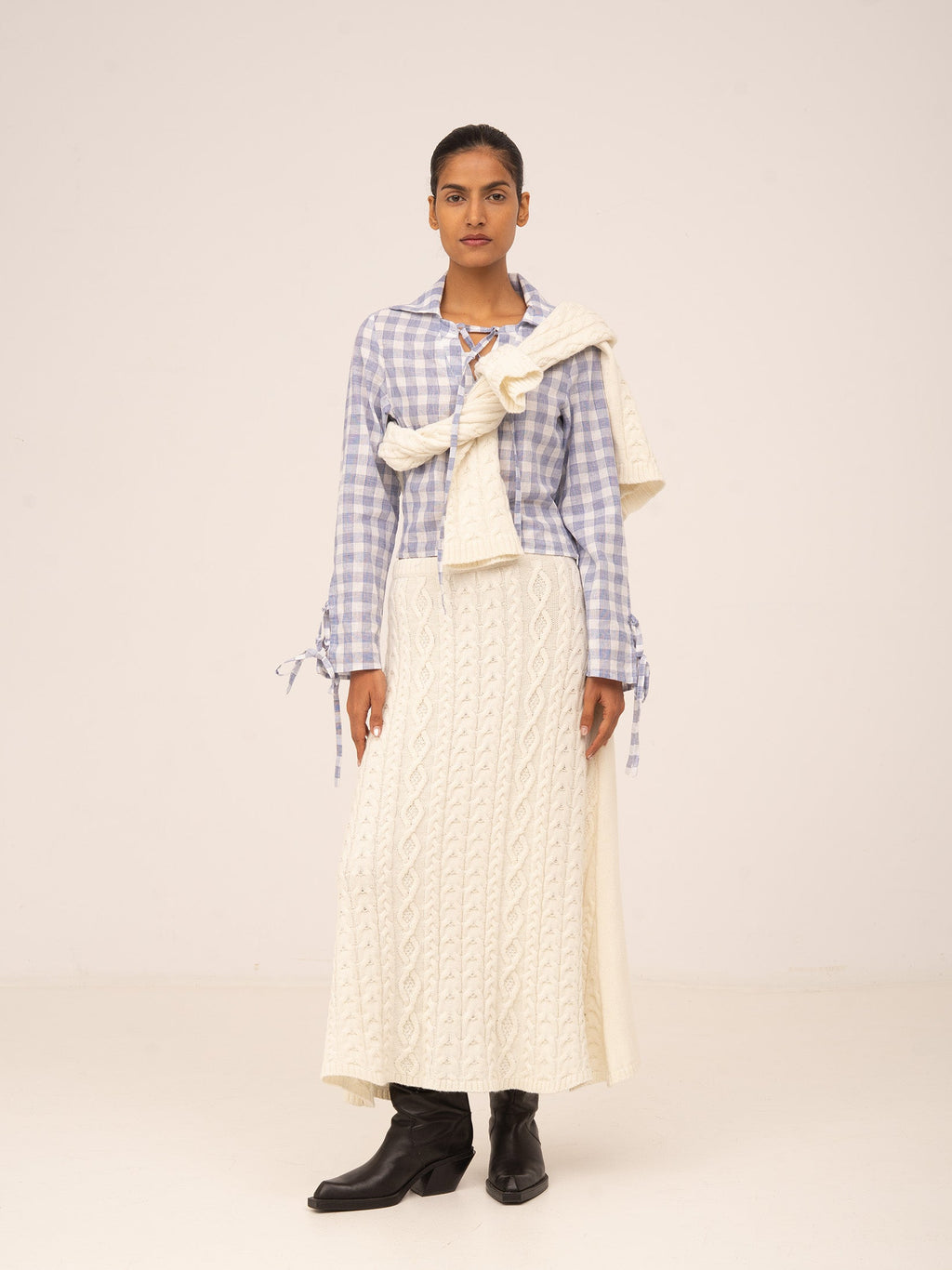 Carmensays Commute Shirt - Blue Plaid