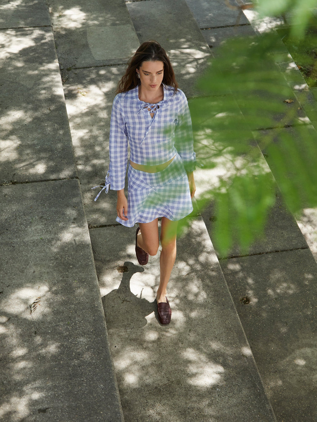 Carmensays Commute Shirt - Blue Plaid