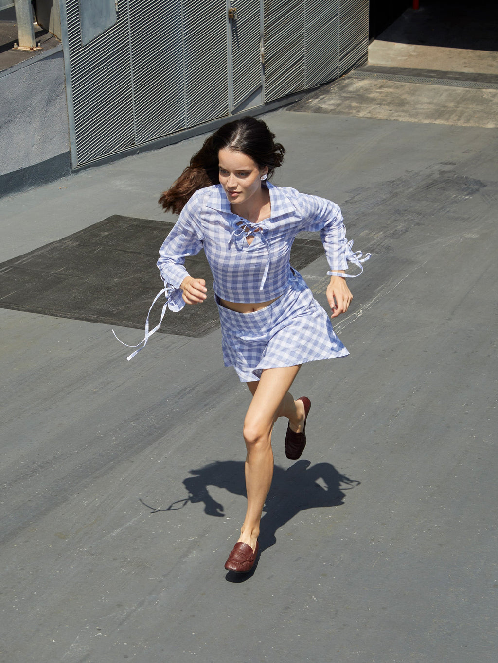 Carmensays Commute Shirt - Blue Plaid