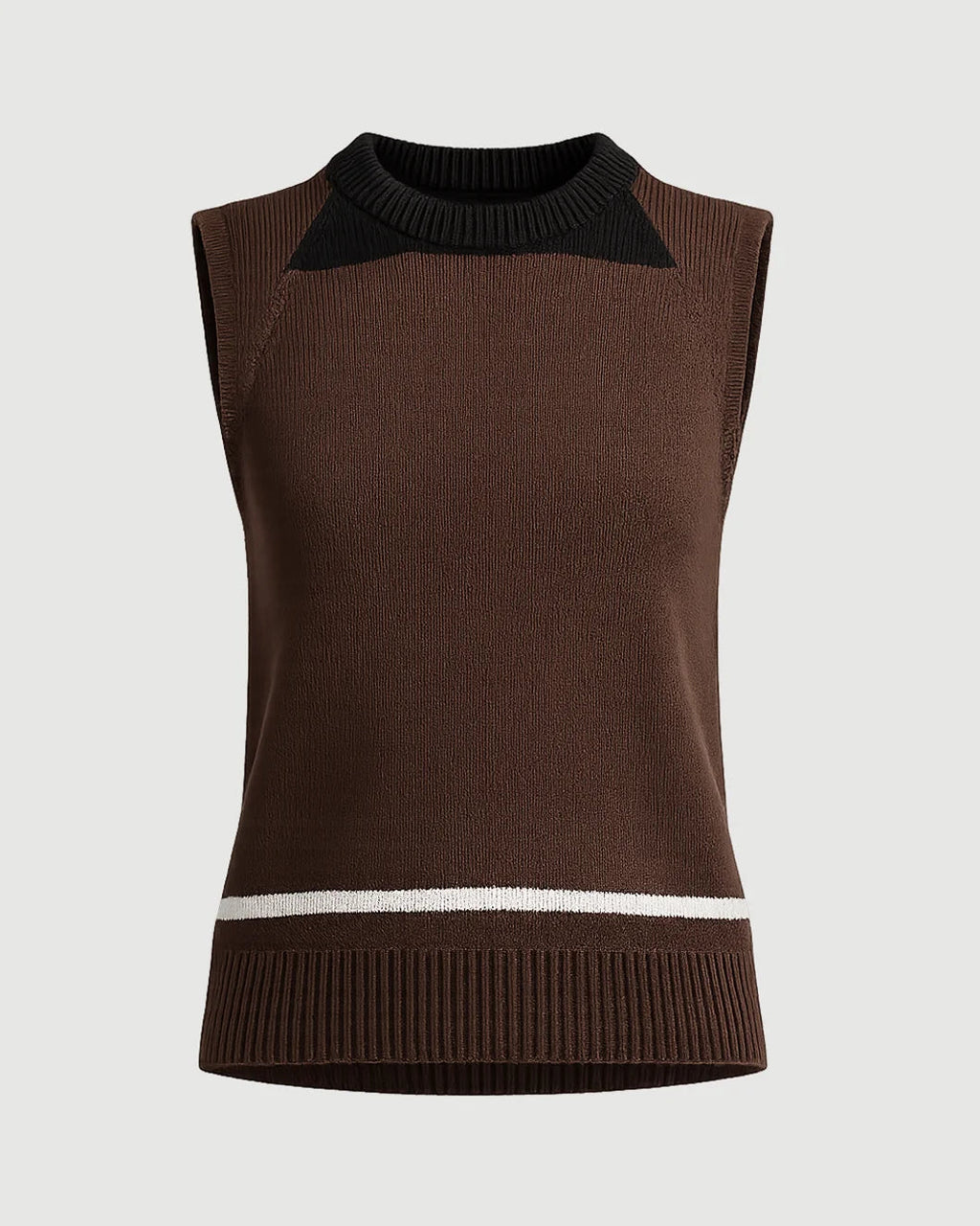 Marni Compact Cotton Sleeveless Crewneck Top - Brown