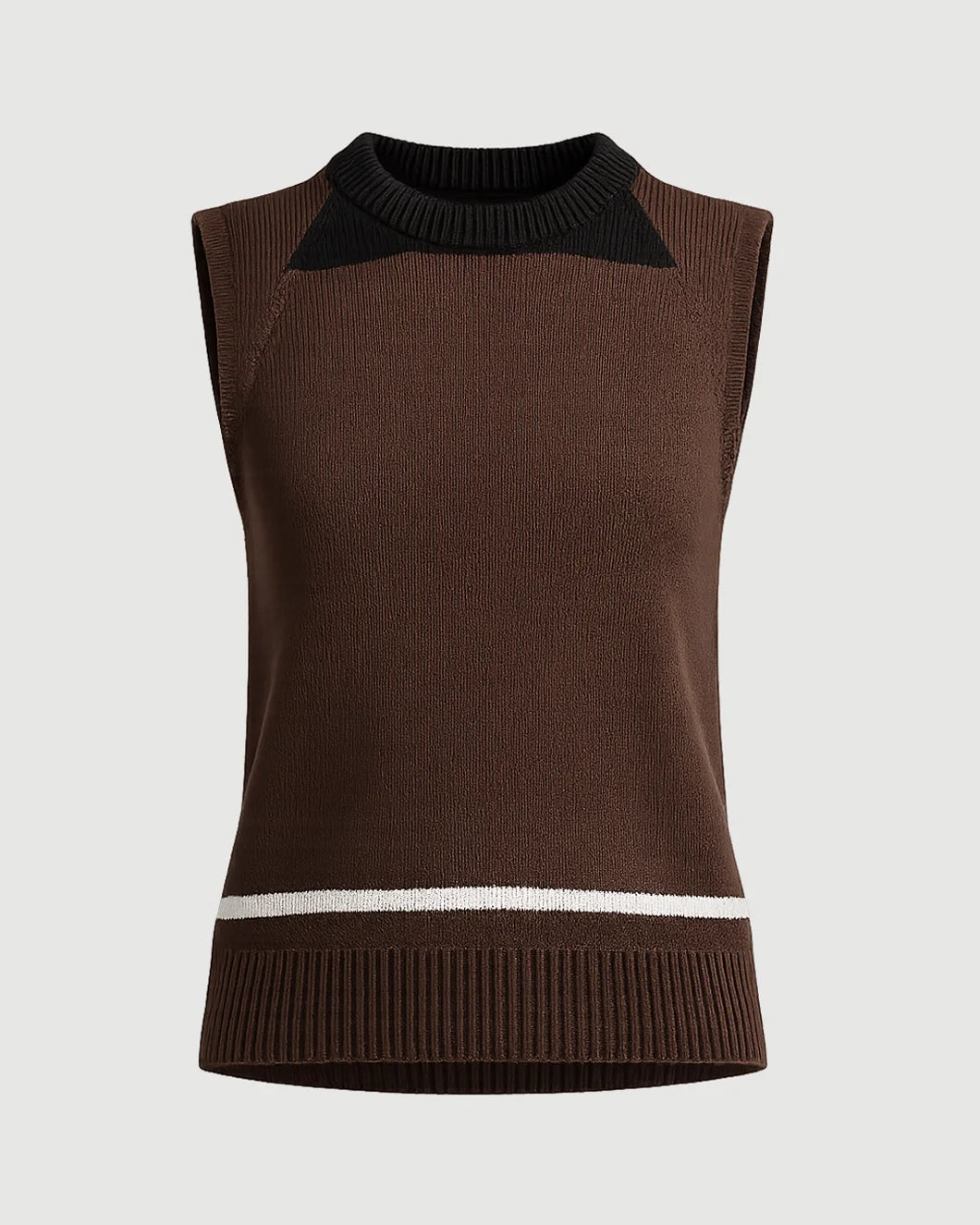 Marni Compact Cotton Sleeveless Crewneck Top - Brown