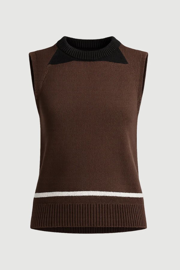 Marni Compact Cotton Sleeveless Crewneck Top - Brown
