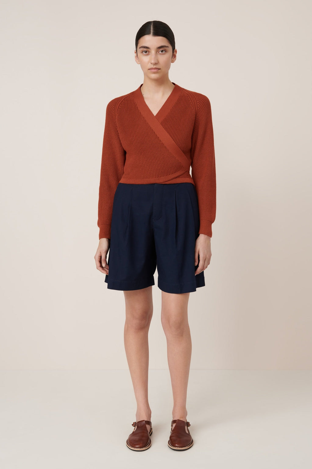 Kowtow Composure Cardigan - Clay Red