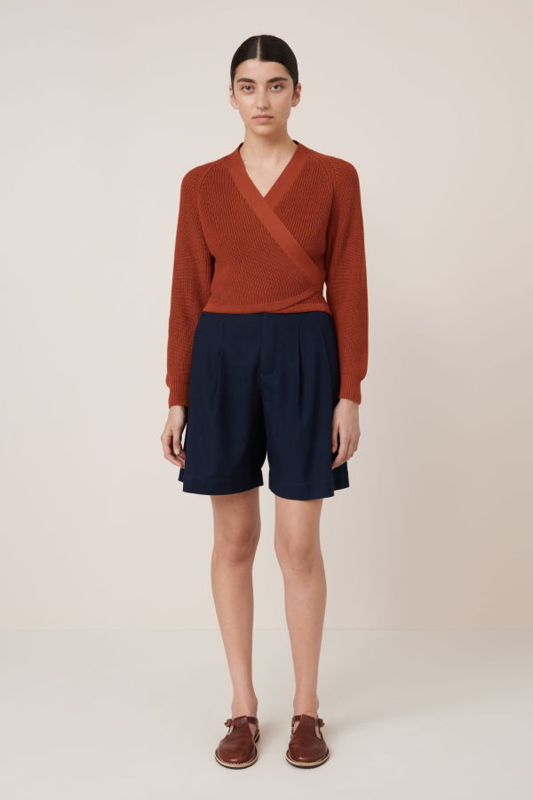 Kowtow Composure Cardigan - Clay Red