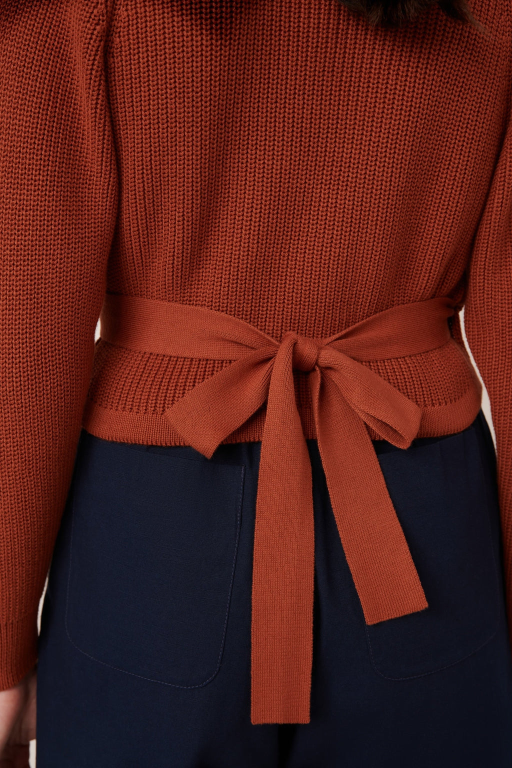 Kowtow Composure Cardigan - Clay Red