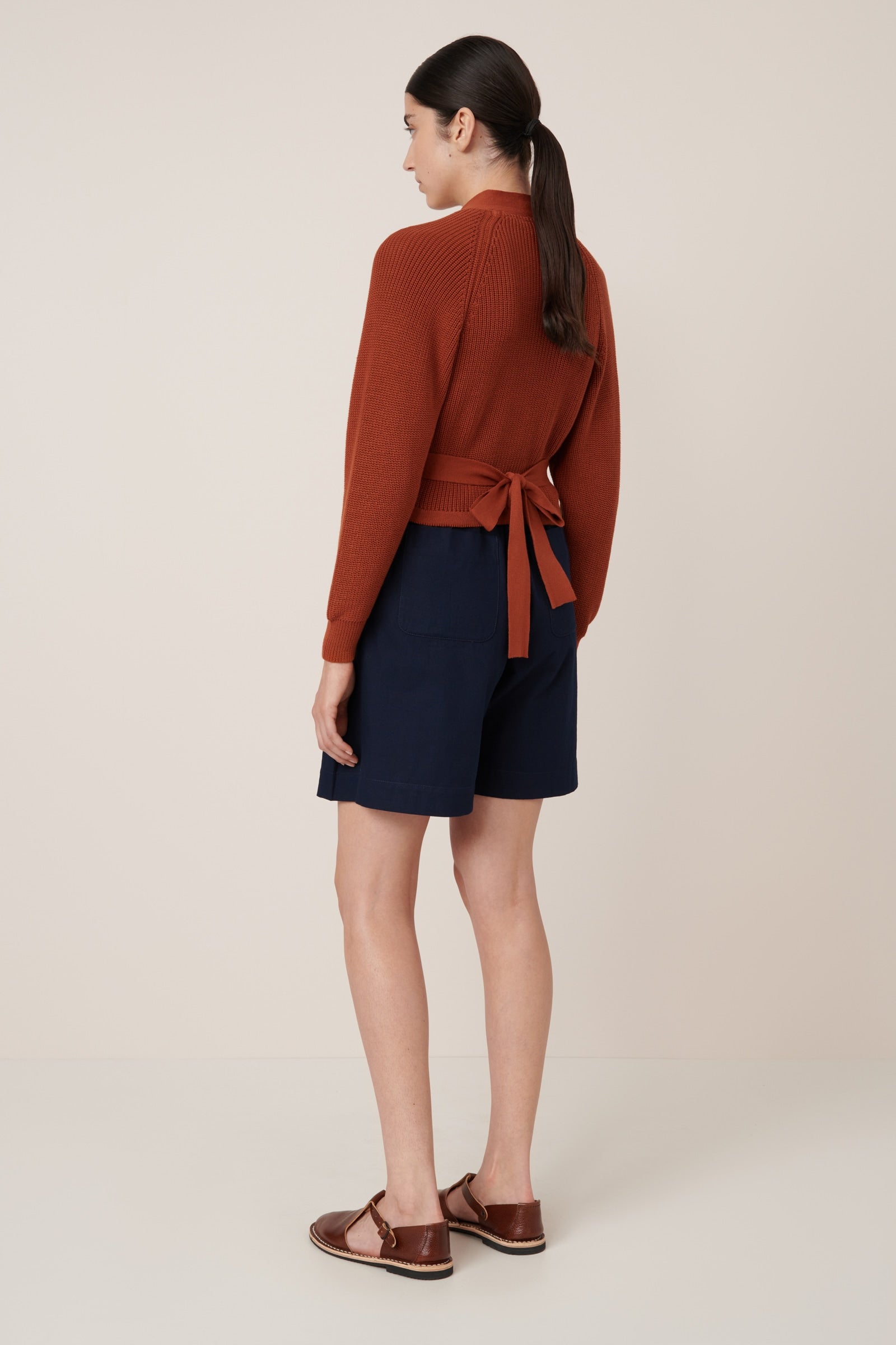 Kowtow Composure Cardigan - Clay Red