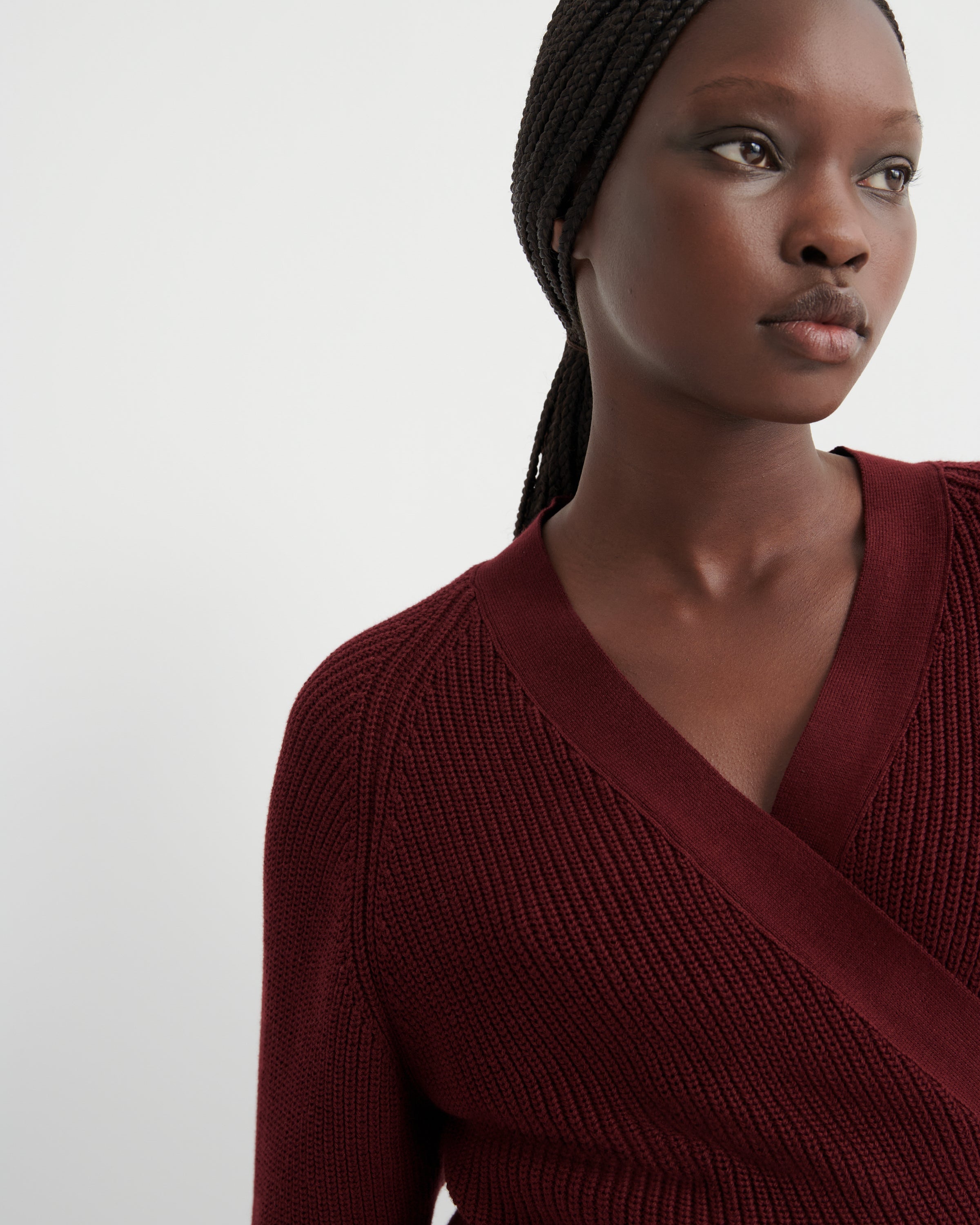 Kowtow Composure Cardigan - Maroon