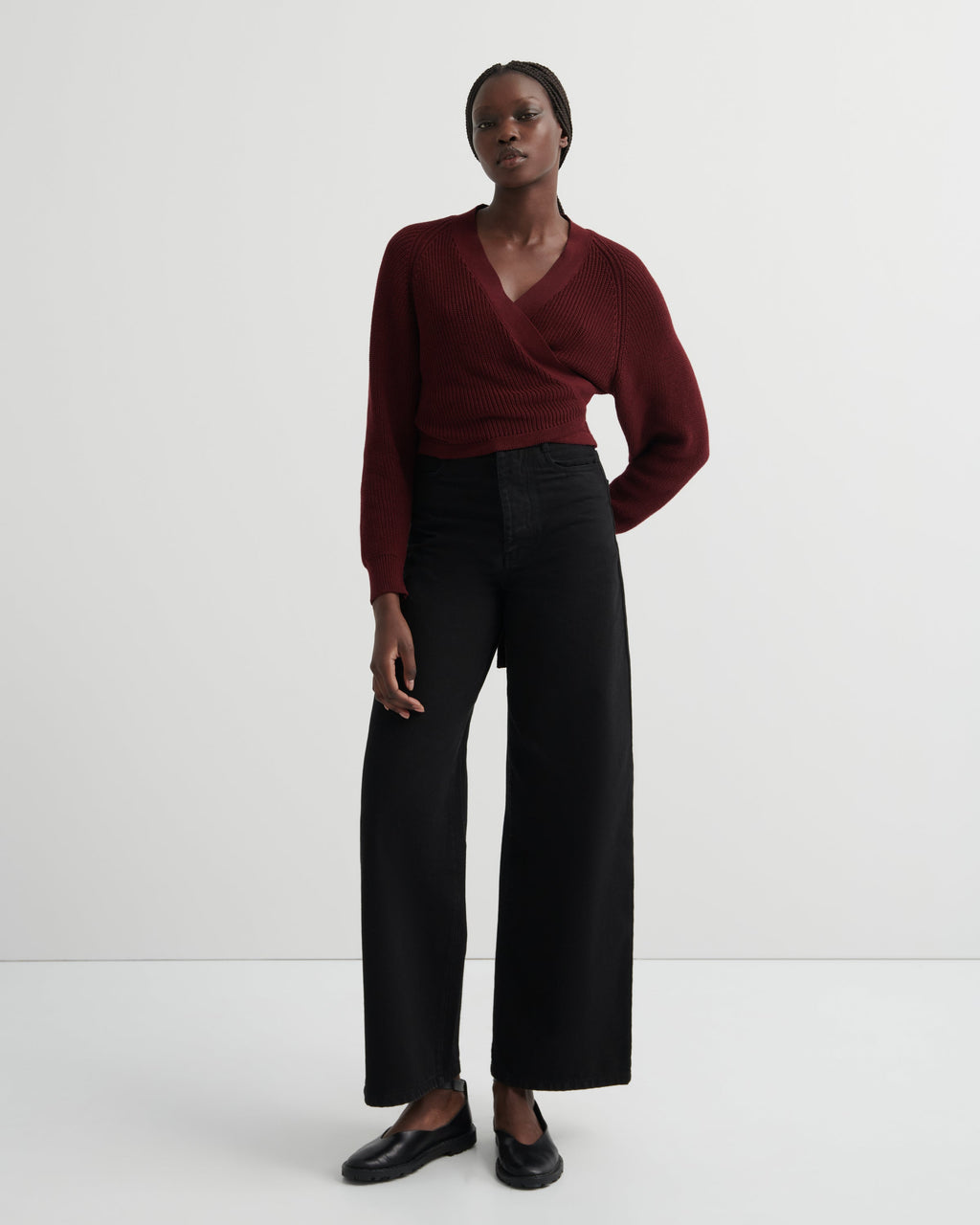 Kowtow Composure Cardigan - Maroon