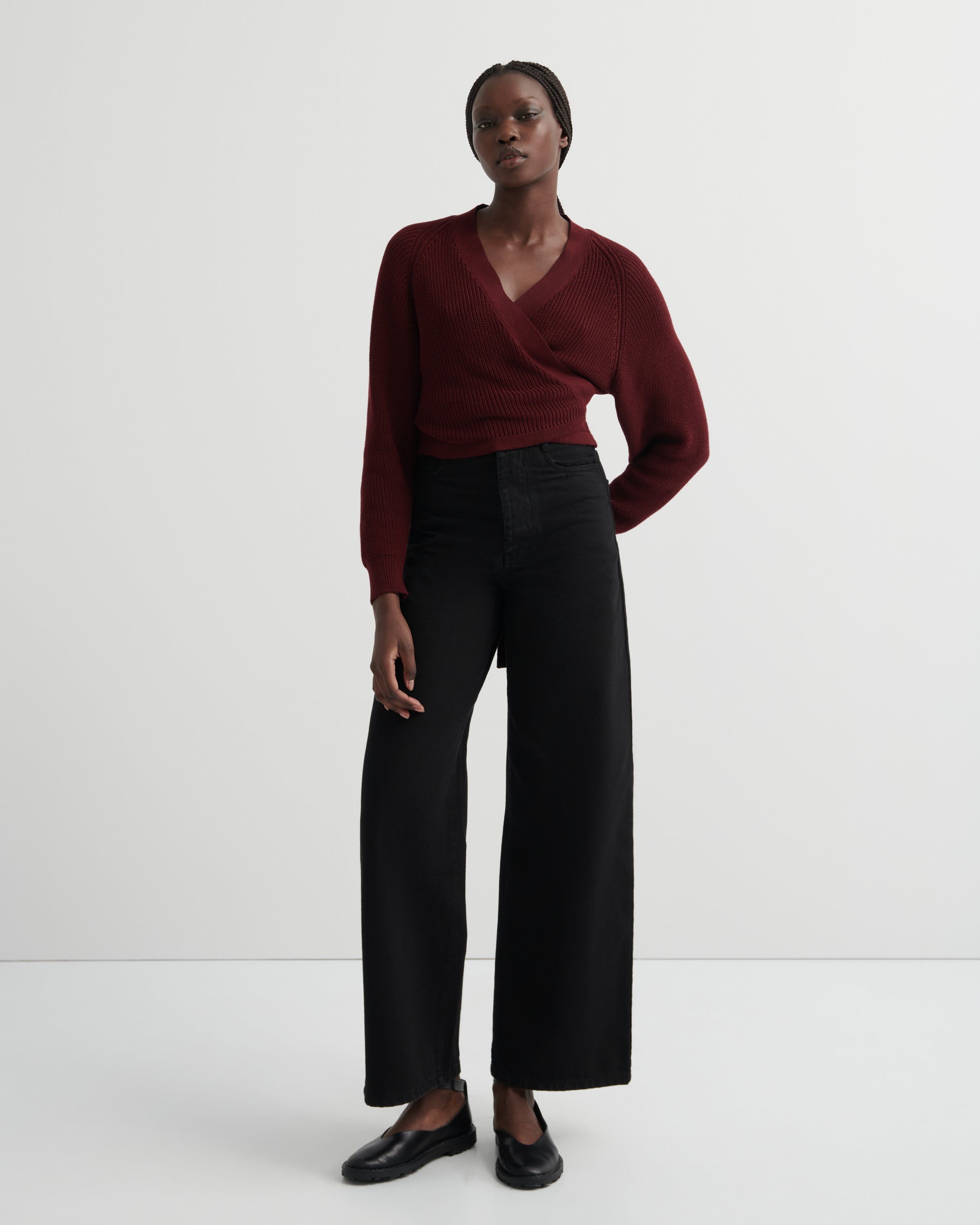 Kowtow Composure Cardigan - Maroon