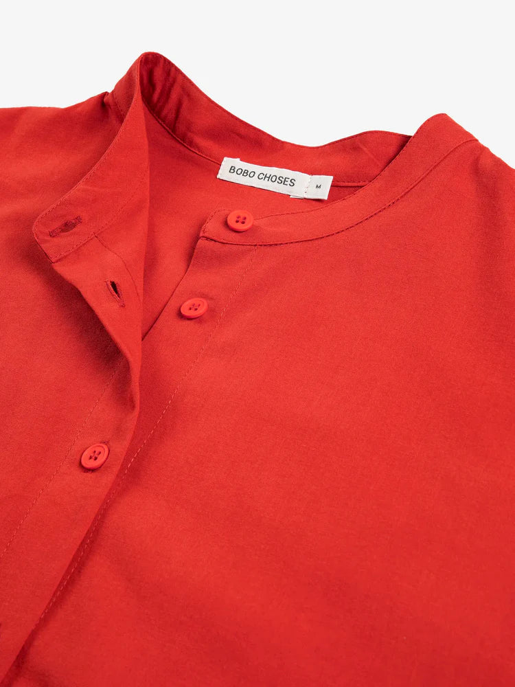 Bobo Choses Contrast Trim Puff Sleeve Shirt