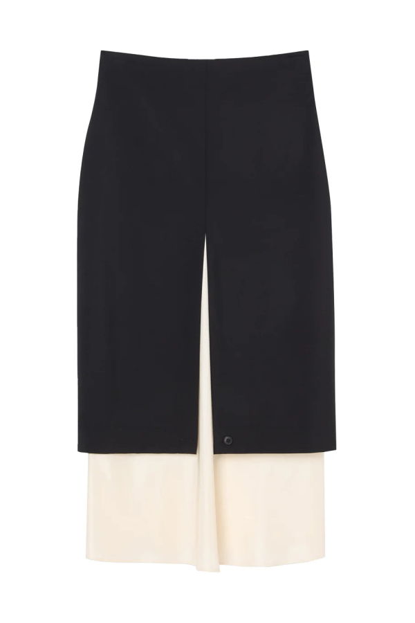 Rohe Contrast Upside-Down Skirt - Black