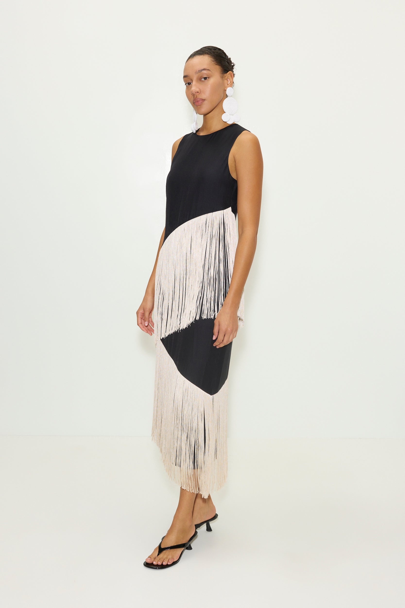 Simon Miller Copacabana Fringe Dress - Black