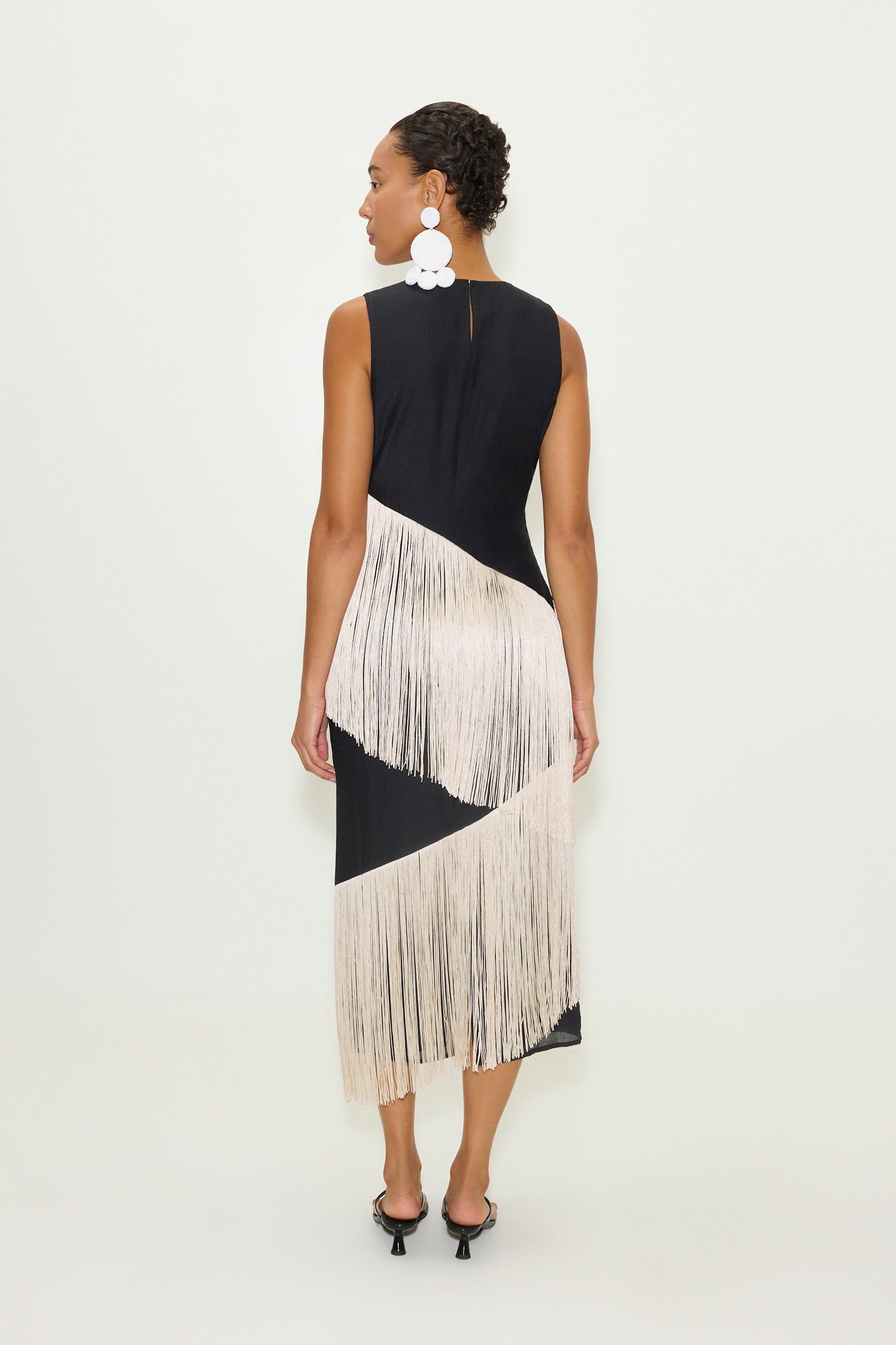Simon Miller Copacabana Fringe Dress - Black