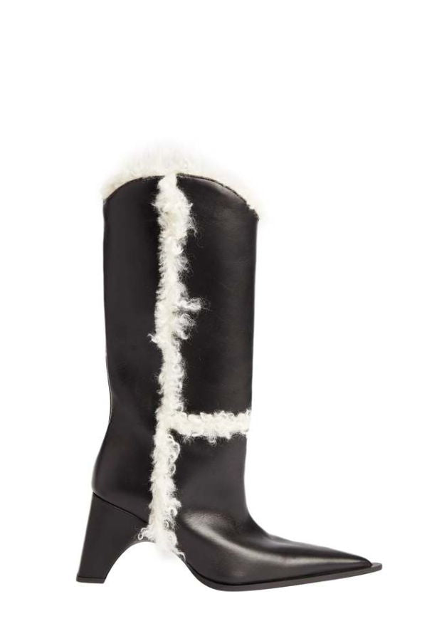 Coperni Bridge Cowboy Boot - Black/White