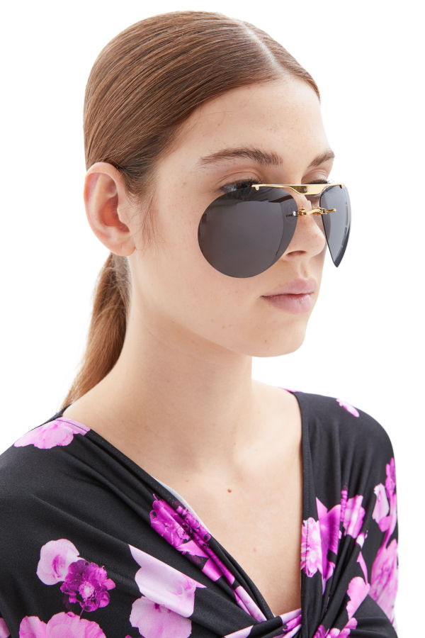 Coperni Clip On Aviator Sunglasses - Black
