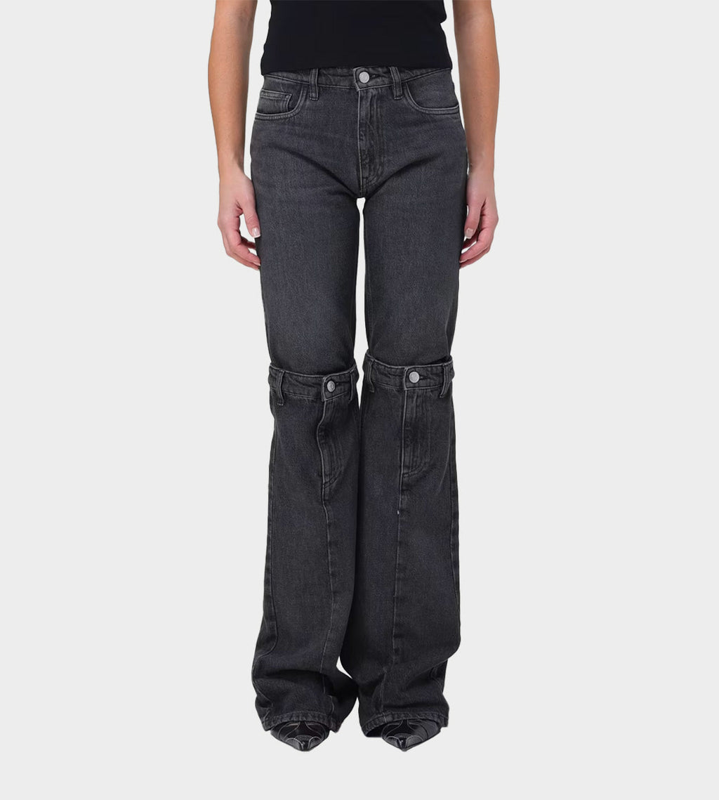 Coperni Open Knee Jeans - Washed Black