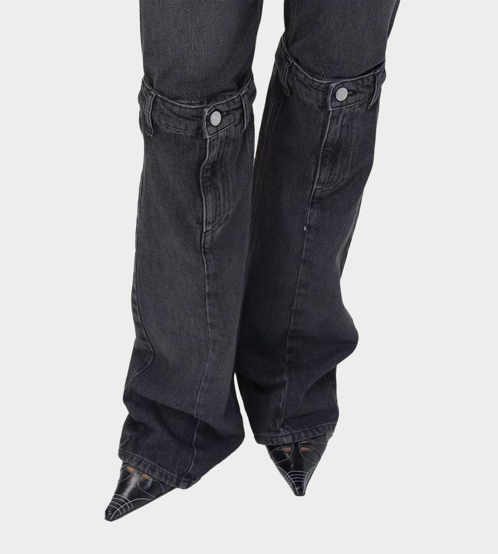 Coperni Open Knee Jeans - Washed Black