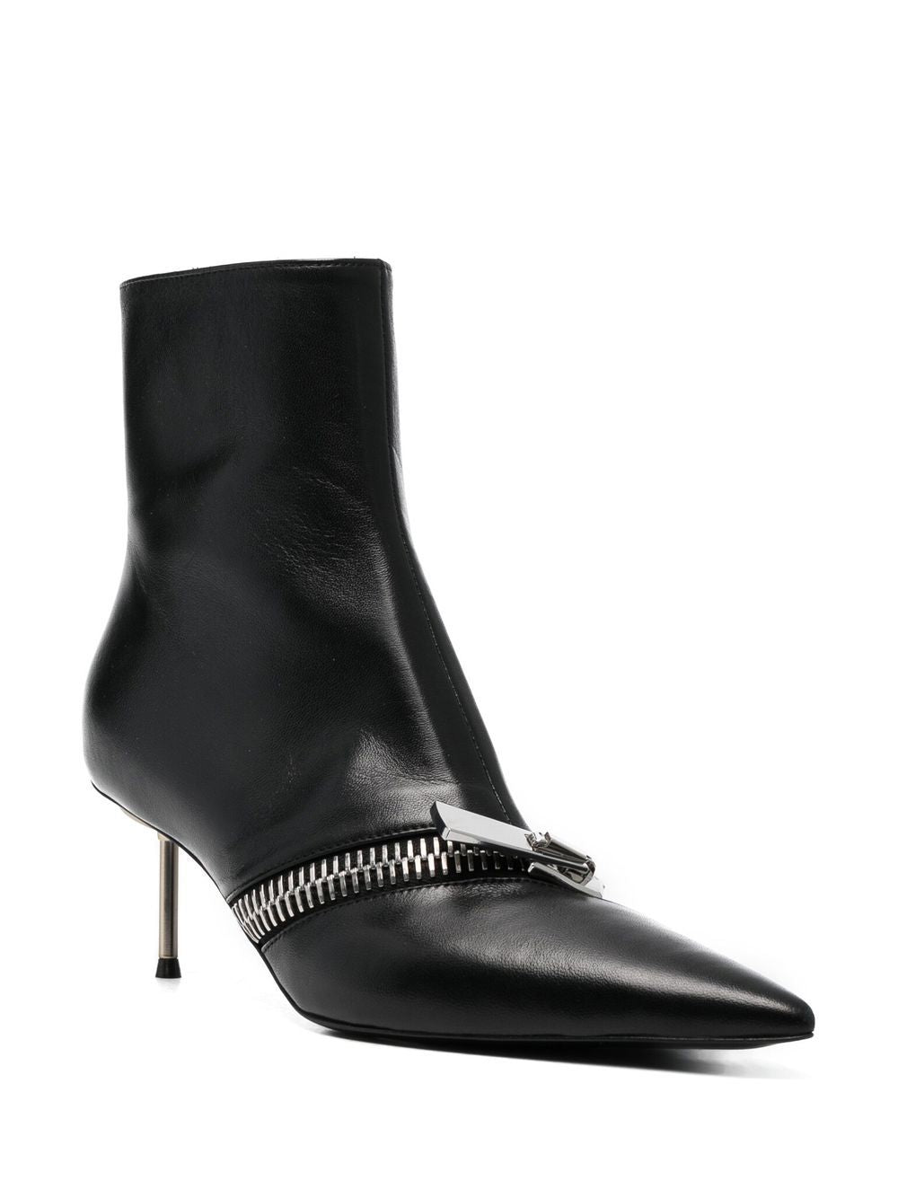 Coperni Zip Ankle Leather Boot - Black