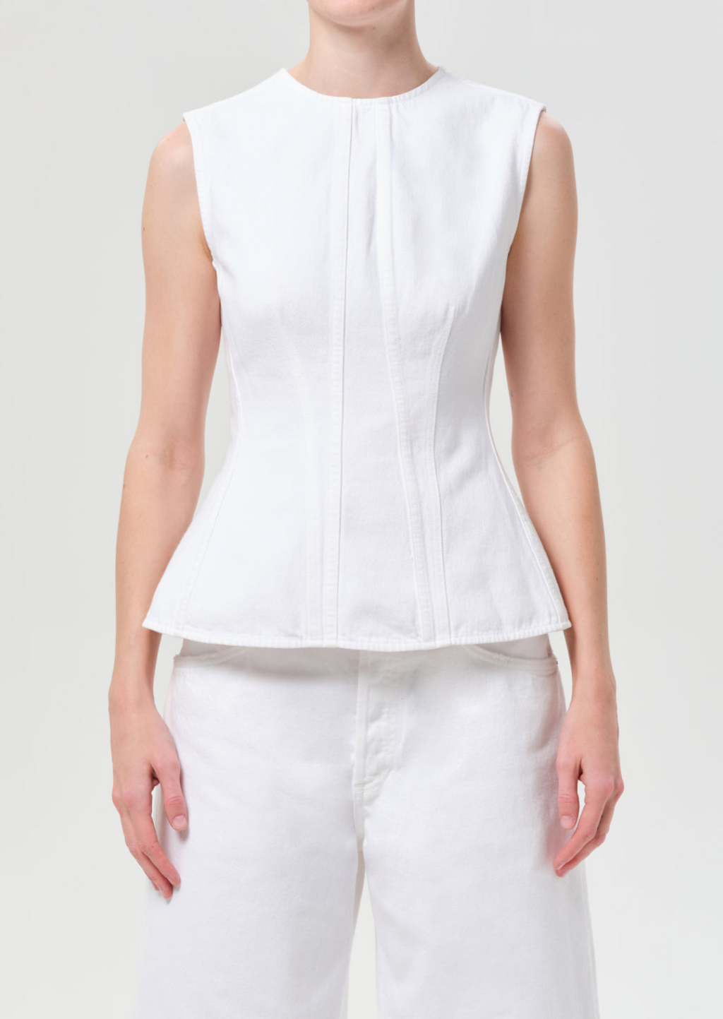 AGOLDE Corbin Denim Shell Top