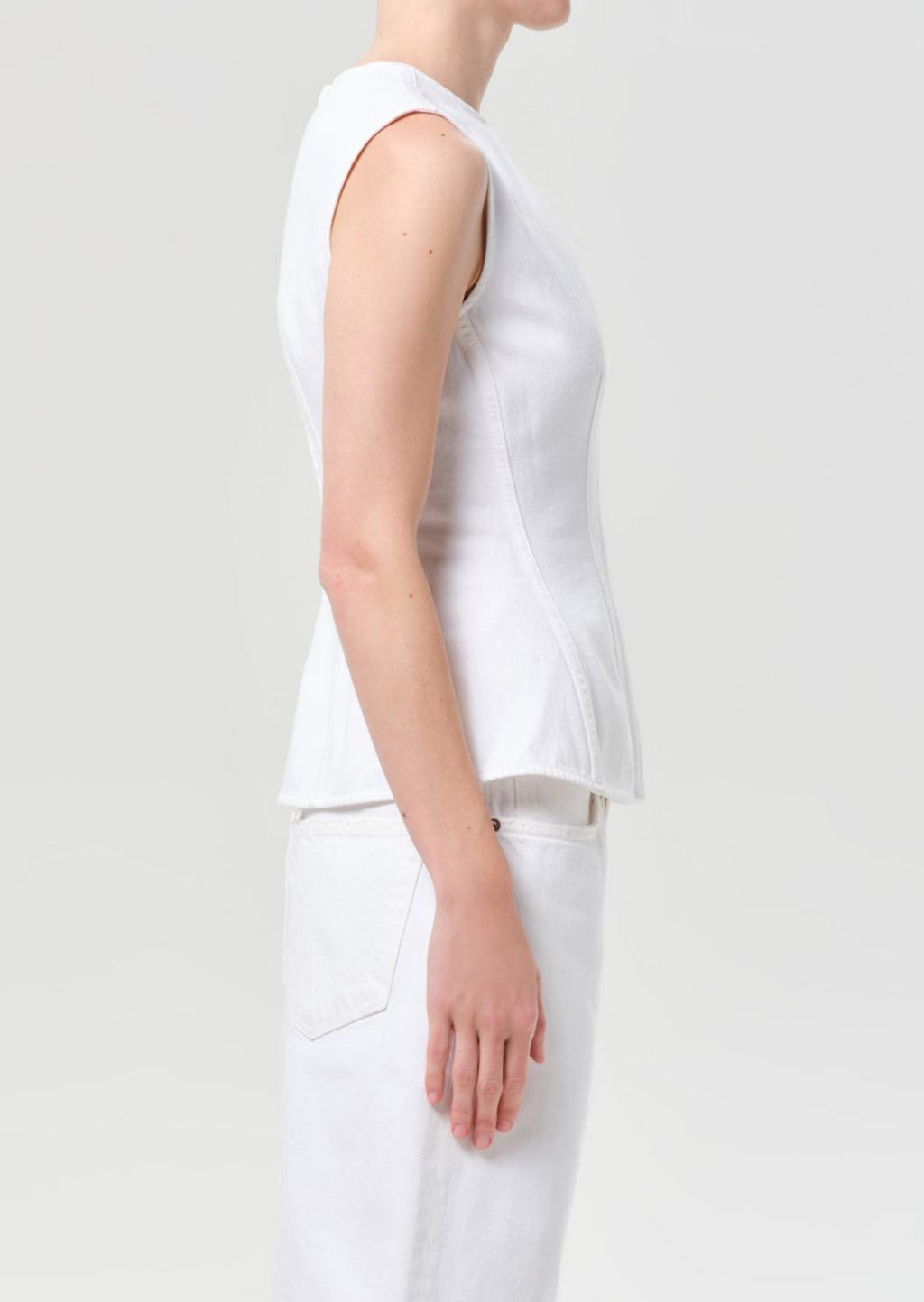 AGOLDE Corbin Denim Shell Top