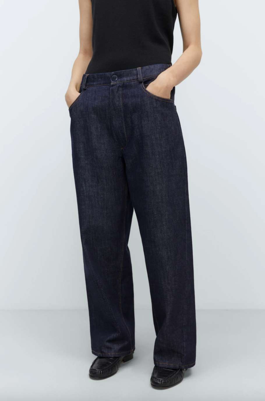 Cordera Denim Straight Pants - Indigo