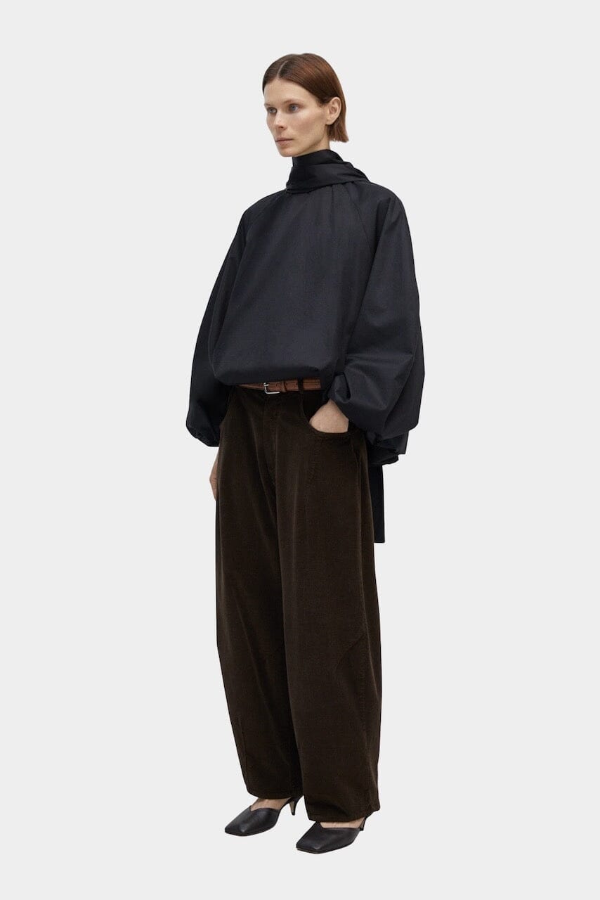 Cordera Corduroy Baggy Pants - Brown