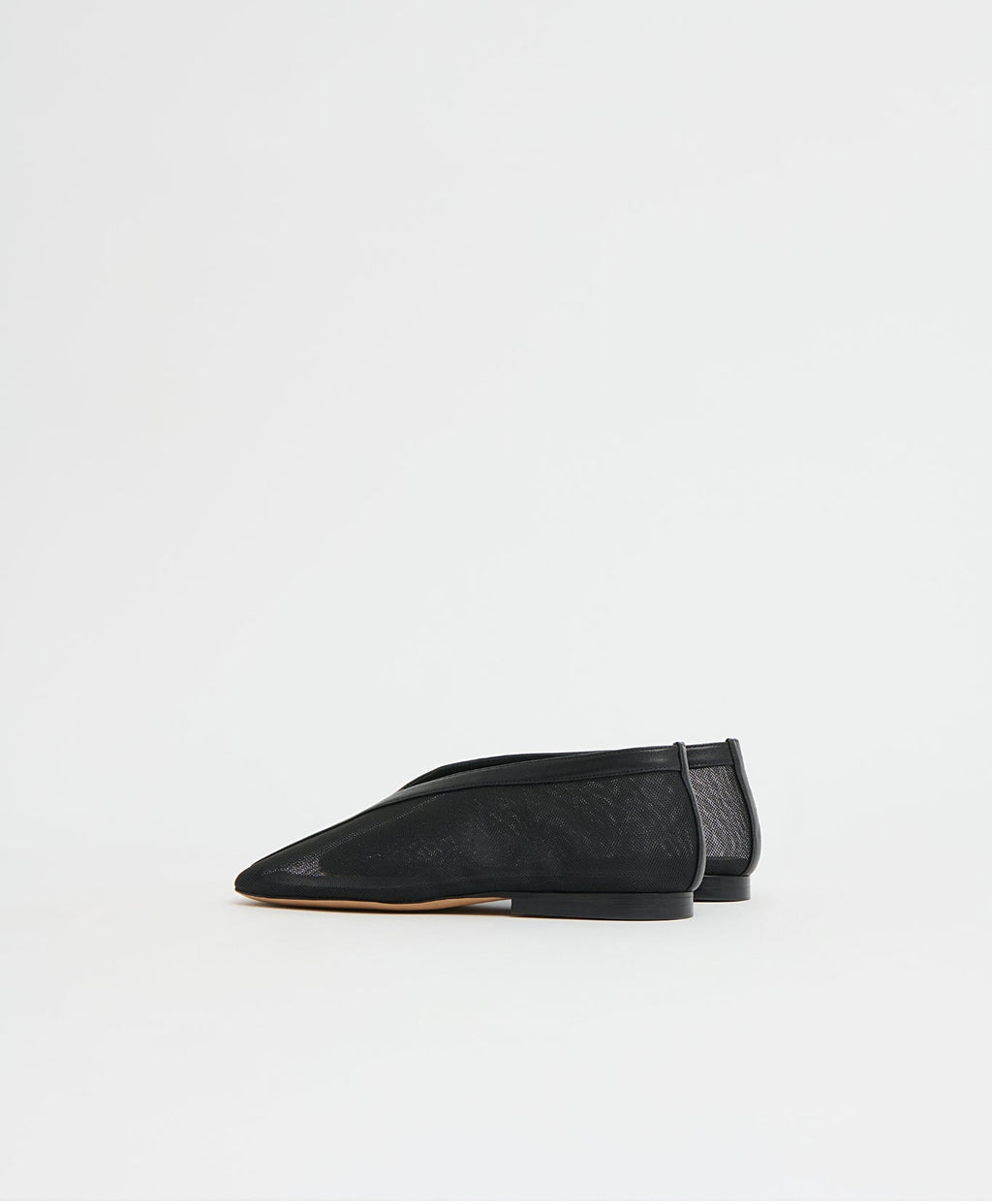 Mansur Gavriel Contorno Square V Flat - Black