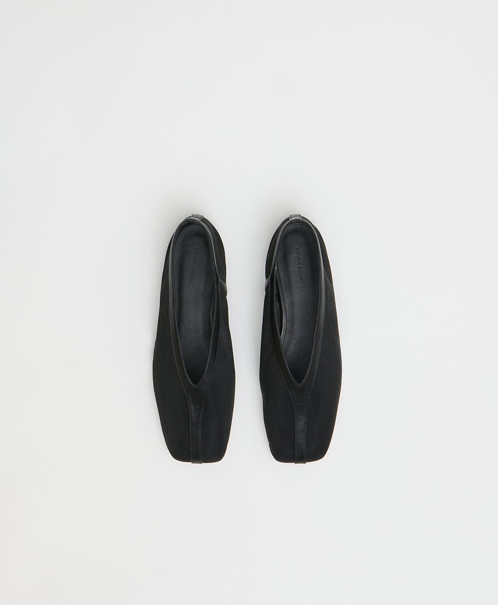 Mansur Gavriel Contorno Square V Flat - Black