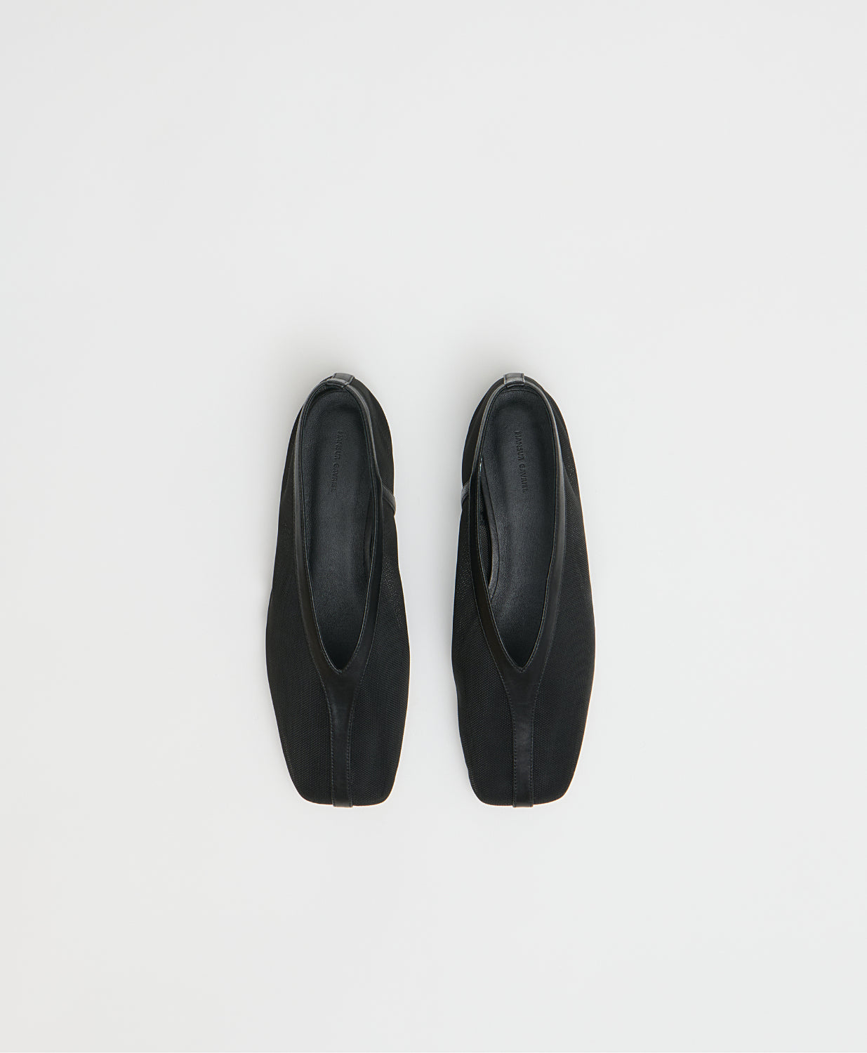 Mansur Gavriel Contorno Square V Flat - Black