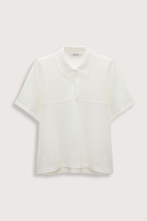 Dorothee Schumacher Cotton Coolness Mesh Top - White
