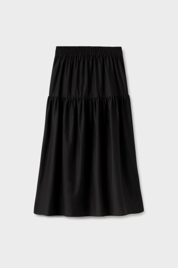 Silk Laundry Cotton Silk 80s Skirt - Black
