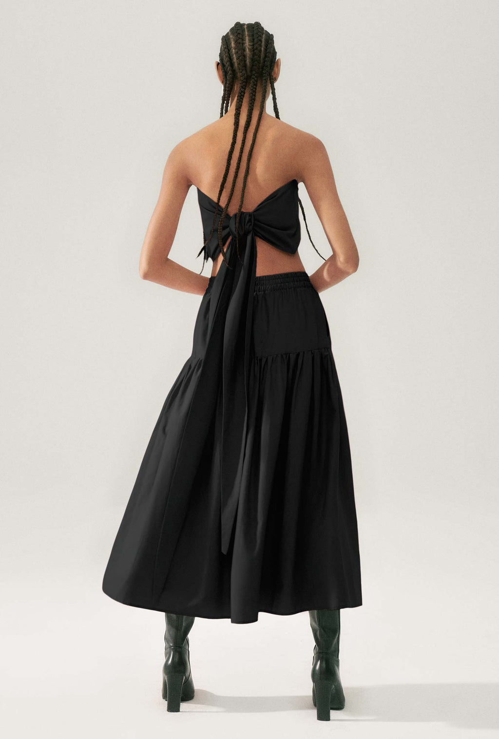 Silk Laundry Cotton Silk 80s Skirt - Black
