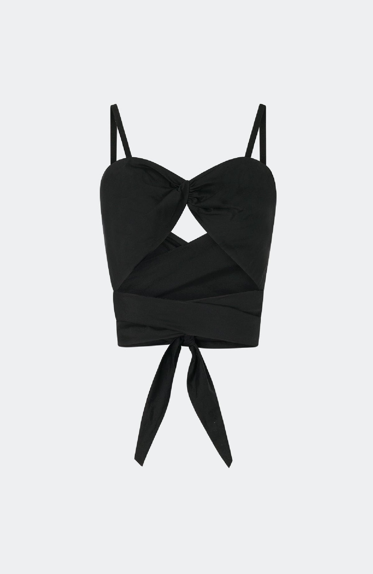 Silk Laundry Cotton Silk Twist Top - Black