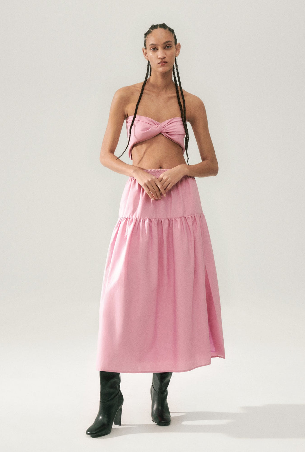 Silk Laundry Cotton Silk Twist Top - Fig