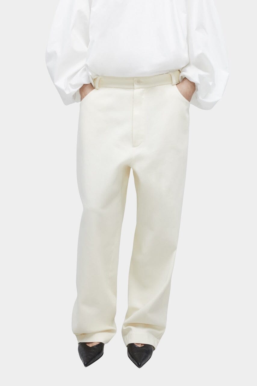 Cordera Cotton Straight Pants - Natural