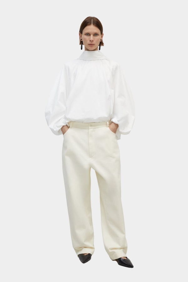 Cordera Cotton Straight Pants - Natural