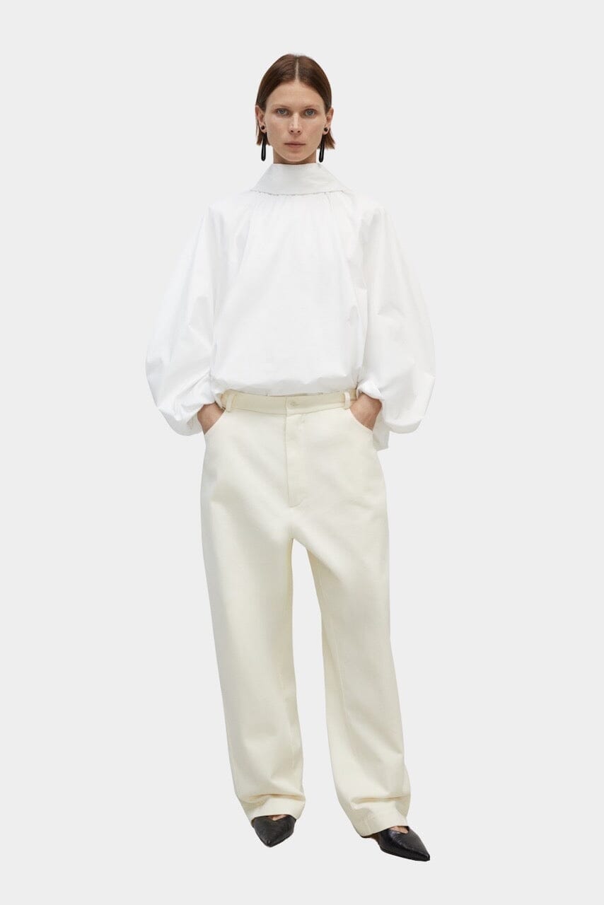 Cordera Cotton Straight Pants - Natural